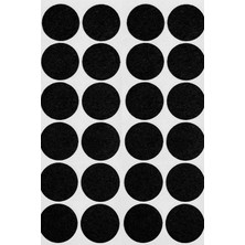 Mikasso Yapışkanlı Parke Zemin Koruyucu Kaydırmaz Keçe Masa Sandalye Ayak Keçesi 20MM (50 Adet) Siyah