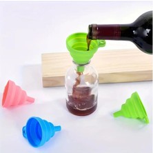 Mikasso 3 Lü Silikon Huni Seti: Geniş Ağızlı, Genişletilebilir, Mutfak Yağı ve Sıvı Dağıtıcısı Plastik Çok R