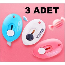 Mikasso 3 Adet Çok Amaçlı Çelik Bıçaklı Mini Tekli Falçata Maket Bıçağı