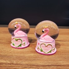 Ett Mini Işıklı Flamingo Kar Küresi
