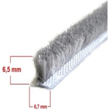 Mikasso Kalite - Alüminyum Pvc Kapı Pencere Cam Balkon Kıl Fitili En 6,7 - Kıl Uzunluğu 6,5 mm 1 mt Deri