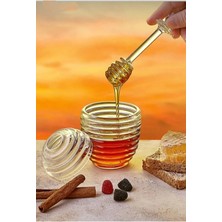 Mikasso Kaşıklı Akrilik Bal Kavanozu /CK678 Plastik Turuncu