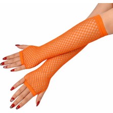 Ett 80’ler 90’lar Retro Turuncu File Parmaksız Eldiven 26 cm