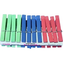 Mikasso (1 Adet) 24 Lü Plastik Mandal Çamaşır Mandalı ( 1 Adet) 2