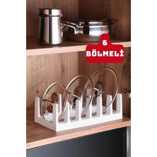 Mikasso Çok Amaçlı Plastik Tabak,tava,tencere Kapağı Düzenleyici Beyaz Plastik Beyaz