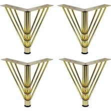 Mikasso Vanessa Model Metal Mobilya, Koltuk, Kanepe, Tv Ünitesi Ayakları Metal ( 4 Adet ) Altın