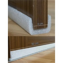 Mikasso 4 Adet Oluklu Kapı Altı Eşik Süngeri Soğuk Kesici Toz Rüzgar Önleyici Geçmeli Yalıtım Strafor