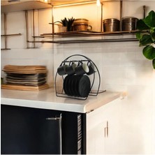 Mikasso Fincan Askılığı Metal 25 x 25 Siyah Tr