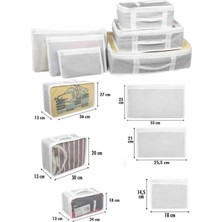 Mikasso Bavul Seyahat Çantası Çanta Içi Düzenleyici Organizer 6 Lı Set Beyaz Tr