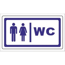 Mikasso Wc Yönlendirme Yazısı 3mm Dekota Arkası Çift Taraflı Bant Ile 20X30 23423F2412F3