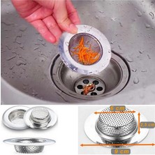 Mikasso 11 cm Büyük Boy Paslanmaz Çelik Lavabo Süzgeci Evye Süzgeci Eviye Süzgeç Gider Süzgeci Çelik