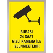 Mikasso Bu Iş Yeri 24 Saat Kamera ile Izlenmektedir Etiket Baskı 10 Adet Ürün