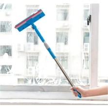 Mikasso 🧼 Çift Taraflı Cam Temizleyici – Silecek ve Bezli Sistem | Pratik Cam Temizleme Aparatı Cn