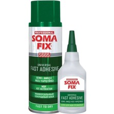 Mikasso 100 ml Süper Hızlı Yapıştırıcı Şok Çift Komponentli Mdf Kit - Hızlı Yapıştırıcı Şeffaf