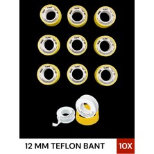 Mikasso Küçük Boy Teflon Bant 12 x 8 Metre 10 Lu Paket Mikrofiber Malzemeden Çok Amaçlı Kullanım