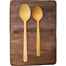 Hakiki El Yapımı 2 Parça Şimşir Kaşık Seti