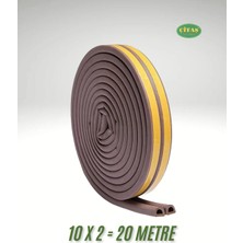Mikasso Kahverengi Yapışkanlı Kapı-Pencere Fitili Rüzgar Önleyici (10X2=20MT)