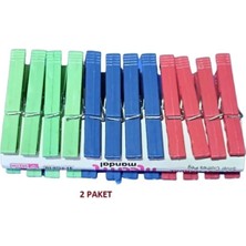 Mikasso (2 Adet) 24 Lü Plastik Mandal Çamaşır Mandalı ( 2 Adet) 2ADET 25