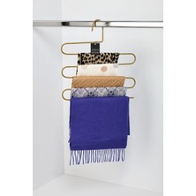 Mikasso Gold Dolap Içi 5 Katlı Pantolon Elbise, Şal, Eşarp, Askısı, Çoklu Gardrop Askılığı - Metal Paslanmaz