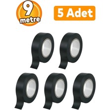 Mikasso 5 Adet Izole Pvc Elektrikçi Elektirik Kablo Bandı Elektrik Bandı Eni: 1.9 cm Uzunluk: 9 Metre