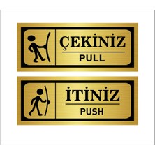 Mikasso Itiniz Çekiniz Logolu Gold Renk Metal Etiket