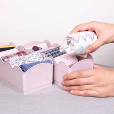 Mikasso Çorap, Toka, Çekmece Içi Düzenleyici (3 Adet) - 1 - Plastik - Çekmece Içi - 23 x 23 - Gri Plastik 23