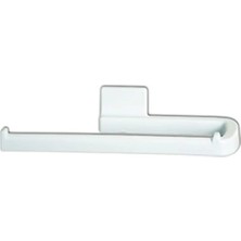 Mikasso Tuvaletiniz Için Plastik Tuvalet Kağıdı Tutucağı Askı Aparatı Beyaz