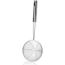 Mikasso Çelik Lüx Paslanmaz Kızartma Kevgiri, Yağ Süzgeci, Çelik Tel Kepçe Çelik