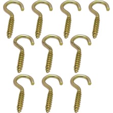 Mikasso 10 Ad. Açık Piton Kanca 21X80 - Tavana Duy Avize Asma Kancası Demir - Duvara Ip Halat Askı Aparatı