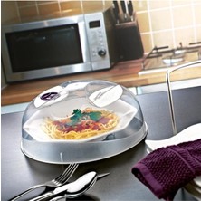 Mikasso 24 cm Mikrodalga Fırın Koruma Kapağı Isıya Dayanıklı Fırın Içi Kapak Plastik Turuncu