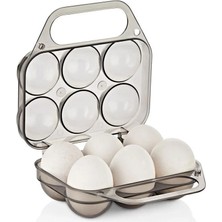 Mikasso Saplı Yumurtalık Taşıma Kutusu, Piknik Yumurta Taşıma Kabı, 6'lı Plastik Tr