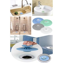 Mikasso Süzgeç Küvet Lavabo Banyo Süzgeci Gider Tıkacı Tıkaç Evye Tıpa Deri