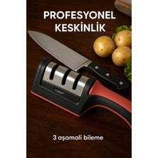 Mikasso Profesyonel 3 Açılı Elmas Bıçak Bileme Aparatı | Ergonomik Saplı Keskinleştirici