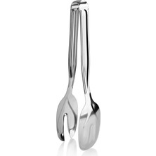 Mikasso Paslanmaz Çelik Lüks Salata Maşası Paslanmaz Çelik Metalik