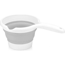 Mikasso Katlanabilir Akordiyon Maşrapa Koçero Plastik 10 x 15 Beyaz