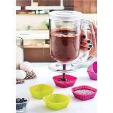 Mikasso Pankek Dağıtıcı Hamur Porsiyonlayıcı Şekillendirici 900 ml Dökme Aparatı Plastik