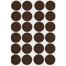 Mikasso Sandalye Mobilya Ayak Pedi 20MM Kaydırmaz Keçe (48'li) Yapışkanlı Parke Zemin Koruyucu - Kahverengi