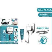 Mikasso Metal Yapışkanlı Tekli Askı Aparatı Banyo Mutfak Askısı Havlu Askısı 1 Adet Metal Metalik