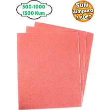 Mikasso Far Temizleme Ince Kalın Kağıt El Su Zımparası Kağıdı Araç Parlatma Seti 500-1000-1500 Kum (3 Adet)