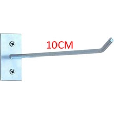 Mikasso Duvar Kancası 5 Adet 10 cm Duvar Sunta Mdf Uyumlu Monte Askı Tel Çubuk Paslanmaz Metal Gri Tr