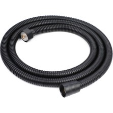 Mikasso Spiral Duş Hortumu Paslanmaz 150 cm Siyah Siyah Paslanmaz Çelik