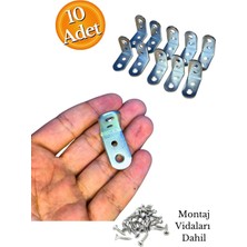 Mikasso 10 Adet L Demir Gönye Köşebent 15X27X27MM - Mobilya Dolap Raf Masa Çekmece Sabitleme Birleştirme Gri