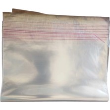 Mikasso 40 Adet 40*60 cm Bantlı Yapışkanlı Şeffaf Opp Jelatin Poşet, Kıyafet Paketleme Poşeti ( 40X55+5) Şef