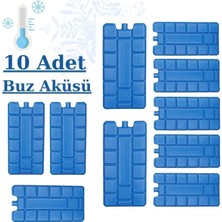 Mikasso 10’lu Avantaj Seti Buz Aküsü - Büyük Boy Termos ve Buzluklar Için Soğutucu Kaset Plastik