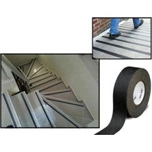 Mikasso Siyah Kaydırmaz Bant Merdiven Islak Zemin Havuz Kenarı Kaydırmazlık Bandı 25MM x 5mt Siyah