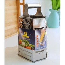Mikasso 6 Gen Rende 23 cm Uzunluk Çelik Altıgen Grater Rendesi Çelik