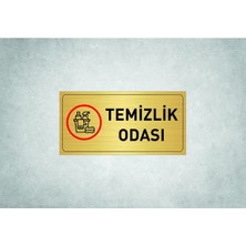 Mikasso Temizlik Odası Yazılı Metal Levha Tm