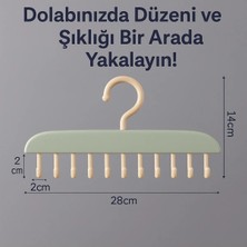 Mikasso 1 Adet 8 Kancalı Çok Amaçlı Yapışkanlı Askı Iç Çamaşırı Askısı Banyo Askısı Takı Organizer Plastik Ç