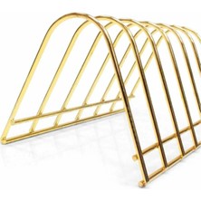Mikasso Metal Gold Ferforje Tabaklık- Tabak Standı Metal 35 x 26 Altın Tr