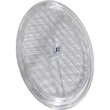 Mikasso Şeffaf Doğalgaz Havalandırma Cam Menfez Kapağı Çap 18 cm Uyumlu